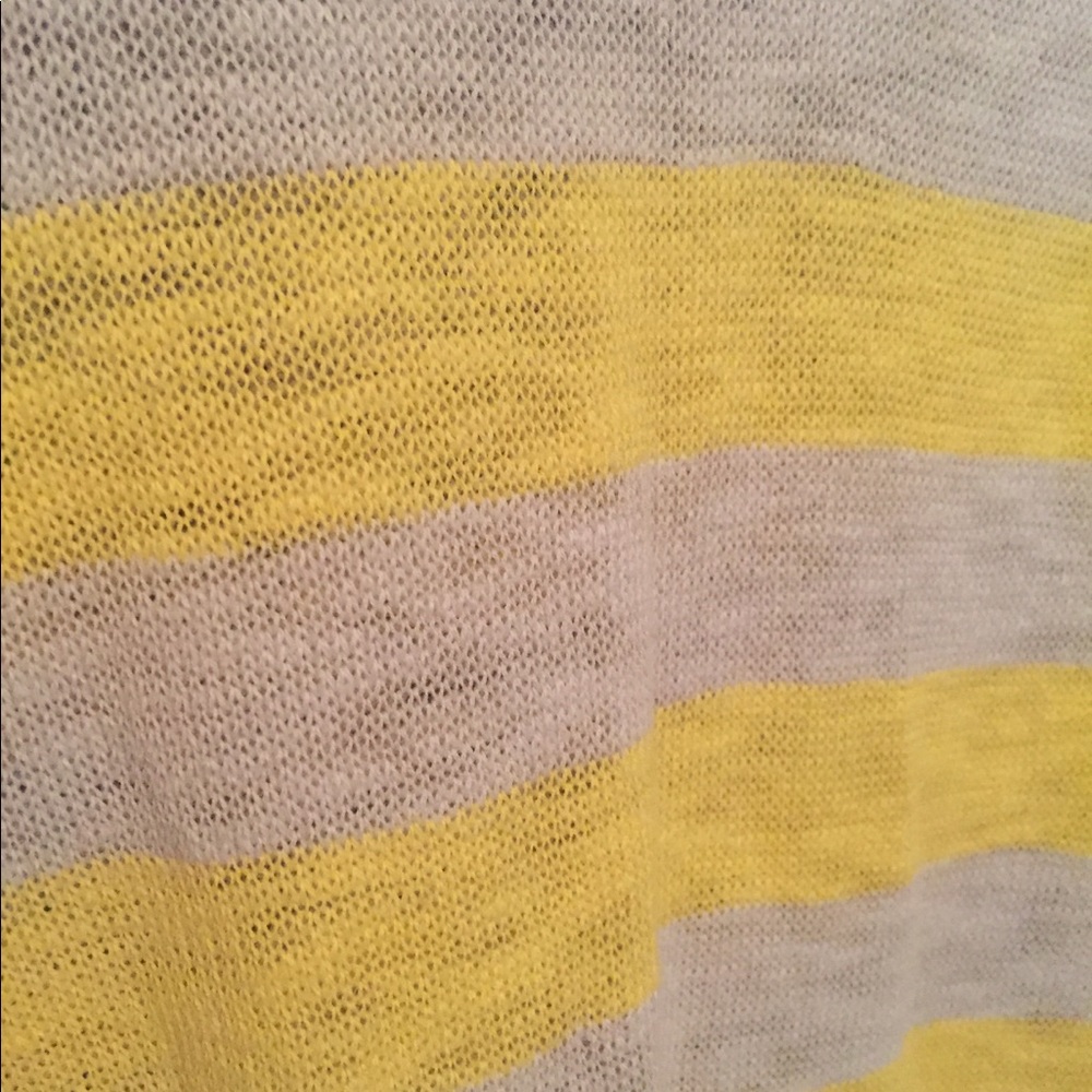 J Crew Neon Yellow and Light Gray Sweater - Picture 3 of 4